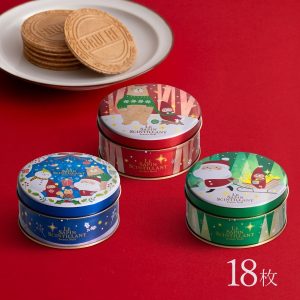 神戶風月堂-聖誕節法蘭酥小鐵盒 (3入款)